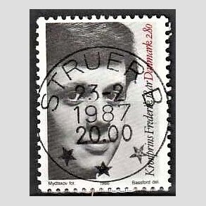 FRIM�RKER DANMARK | 1986 - AFA 858 - Kronprins Frederik 18 �r - 2,80 Kr. sort/r�d - Pragt Stemplet