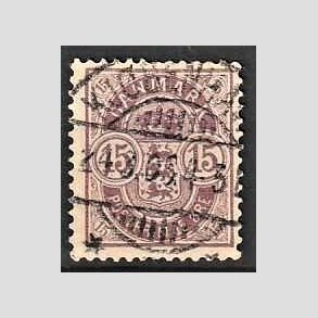 FRIM�RKER DANMARK | 1901-02 - AFA 38 - 15 �re gr�lilla - Lux Stemplet KJ�BENHAVN