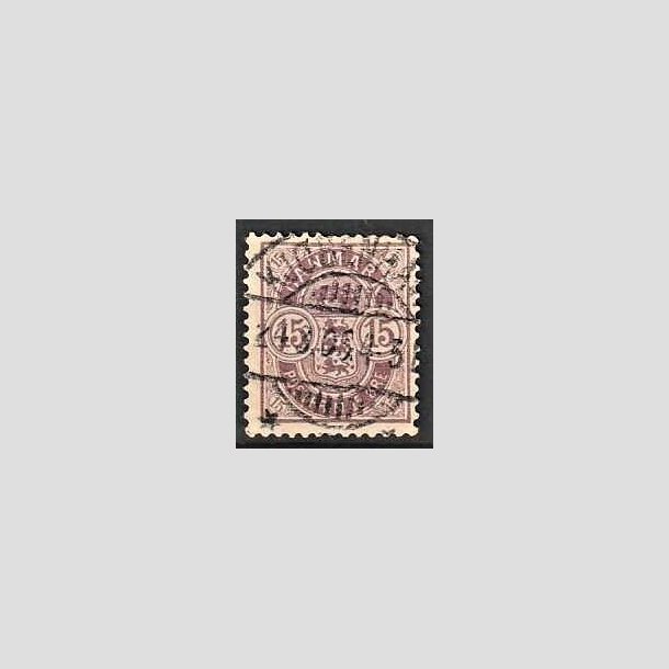 FRIMRKER DANMARK | 1901-02 - AFA 38 - 15 re grlilla - Lux Stemplet KJBENHAVN