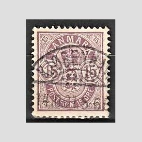 FRIM�RKER DANMARK | 1901-02 - AFA 38 - 15 �re gr�lilla - Lux Stemplet KJ�BENHAVN