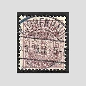FRIM�RKER DANMARK | 1901-02 - AFA 38 - 15 �re gr�lilla - Lux Stemplet KJ�BENHAVN
