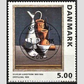 FRIMRKER DANMARK | 1993 - AFA 1057 - Maleriserie 6. - 5,00 Kr. Wilhelm Lundstrm - Pragt Stemplet