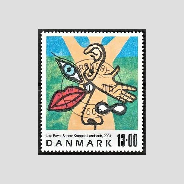 FRIMRKER DANMARK | 2004 - AFA 1398 - Frimrkekunst - 13,00 Kr. flerfarvet - Pragt Stemplet