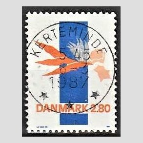 FRIM�RKER DANMARK | 1987 - AFA 877 - Kunst - 2,80 Kr. flerfarvet - Pragt Stemplet