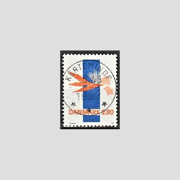 FRIMRKER DANMARK | 1987 - AFA 877 - Kunst - 2,80 Kr. flerfarvet - Pragt Stemplet