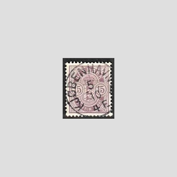 FRIMRKER DANMARK | 1901-02 - AFA 38 - 15 re grlilla - Lux Stemplet KJBENHAVN