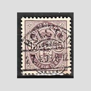 FRIM�RKER DANMARK | 1901-02 - AFA 38 - 15 �re gr�lilla - Lux Stemplet HOLSTED