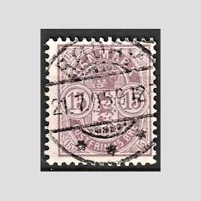 FRIM�RKER DANMARK | 1901-02 - AFA 38 - 15 �re gr�lilla - Lux Stemplet R�DBY