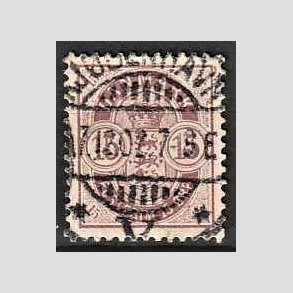 FRIM�RKER DANMARK | 1901-02 - AFA 38 - 15 �re gr�lilla - Lux Stemplet KJ�BENHAVN