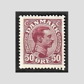 FRIMRKER DANMARK | 1913 - AFA 74 - Chr. X 50 re vinrd - Postfrisk