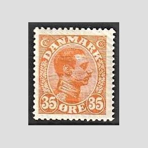 FRIMRKER DANMARK | 1913 - AFA 73 - Chr. X 35 re orange - Postfrisk