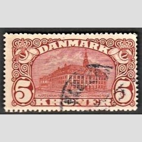 FRIM�RKER DANMARK | 1915 - AFA 81 - 5 Kr. Posthus - Stemplet