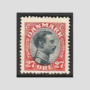 FRIMRKER DANMARK | 1918-20 - AFA 102 - Chr. X 27 re rd/sort - Ubrugt