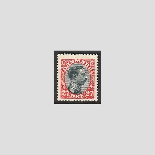 FRIMRKER DANMARK | 1918-20 - AFA 102 - Chr. X 27 re rd/sort - Ubrugt