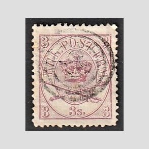 FRIMRKER DANMARK | 1864-70 - AFA 12 - 3 Skilling lilla Krone Scepter - Stemplet