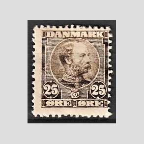 FRIMRKER DANMARK | 1904-05 - AFA 49 - Chr. IX 25 re sepiabrun - Ubrugt