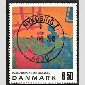 FRIMRKER DANMARK | 2005 - AFA 1440 - Frimrkekunst 8. - 6,50 Kr. Kaspar Bonnn - Pragt Stemplet Nykbing F