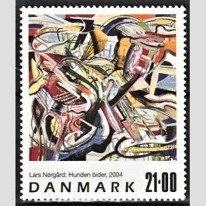 FRIMRKER DANMARK | 2004 - AFA 1399 - Frimrkekunst - 21,00 Kr. flerfarvet - Pragt Stemplet