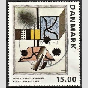 FRIMRKER DANMARK | 1993 - AFA 1058 - Maleriserie 6. - 15,00 Kr. Franciska Clausen - Pragt Stemplet