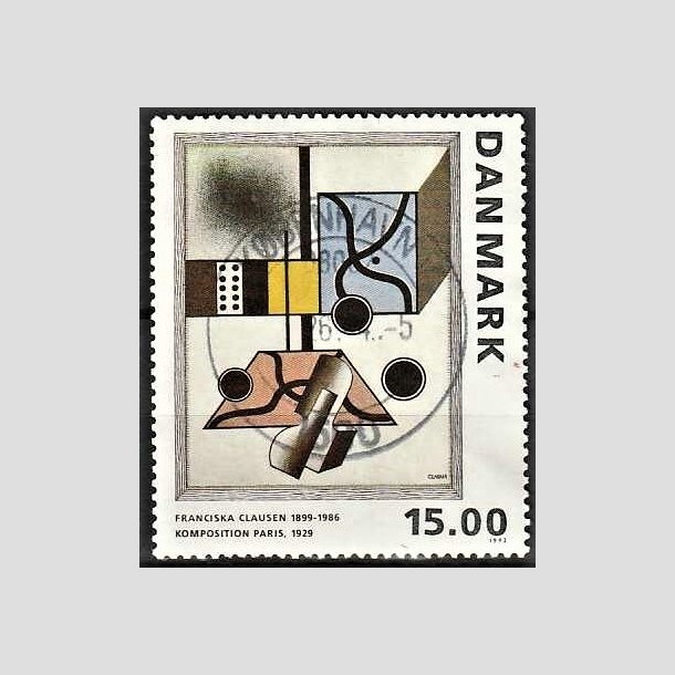 FRIMRKER DANMARK | 1993 - AFA 1058 - Maleriserie 6. - 15,00 Kr. Franciska Clausen - Pragt Stemplet