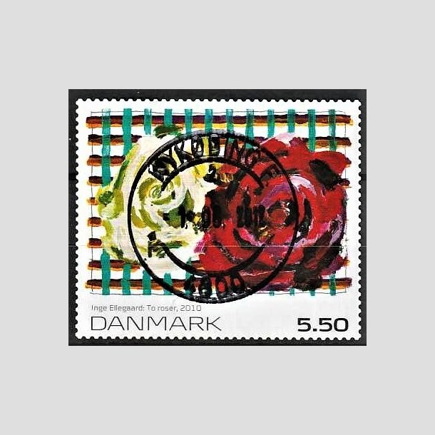 FRIMRKER DANMARK | 2010 - AFA 1630E - Frimrkekunst 14. - 5,50 Kr. flerfarvet - Pragt Stemplet Nykbing F