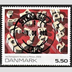 FRIMRKER DANMARK | 2009 - AFA 1589 - Frimrkekunst 12 - 5,50 Kr. flerfarvet - Lux Stemplet