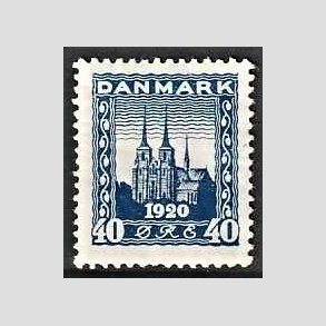 FRIM�RKER DANMARK | 1921 - AFA 116 - Genforening 40 �re bl� - Ubrugt