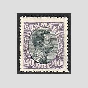 FRIMRKER DANMARK | 1918-20 - AFA 105 - Chr. X 40 re lilla/sort - Ubrugt