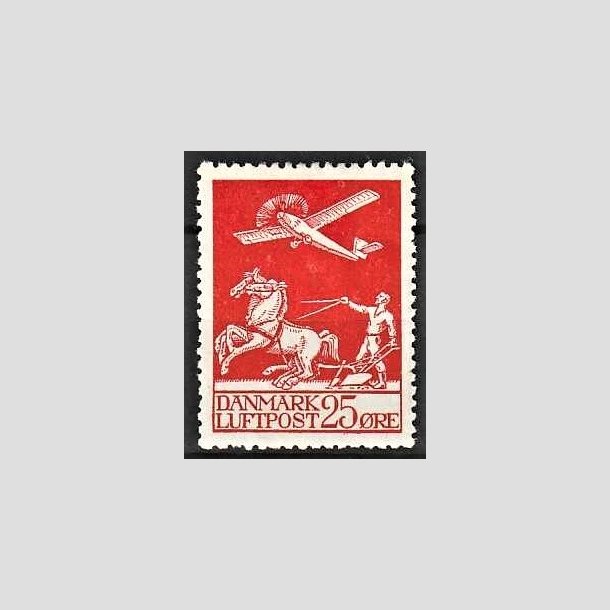 FRIMRKER DANMARK | 1925 - AFA 146 - Gl. Luftpost 25 re rd - Ubrugt