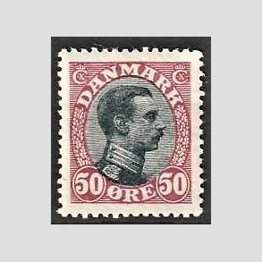 FRIMRKER DANMARK | 1918-20 - AFA 106 - Chr. X 50 re vinrd/sort - Ubrugt