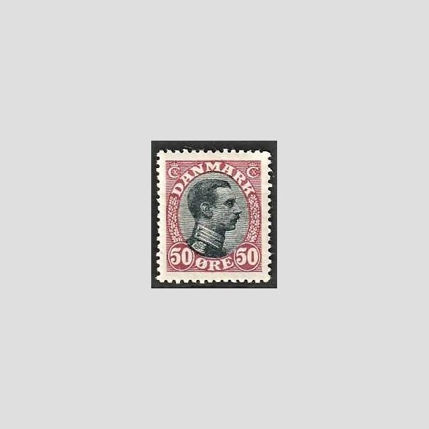 FRIMRKER DANMARK | 1918-20 - AFA 106 - Chr. X 50 re vinrd/sort - Ubrugt