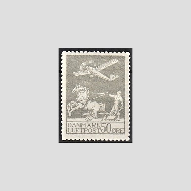 FRIMRKER DANMARK | 1929 - AFA 181 - Gl. Luftpost 50 re gr - Ubrugt 