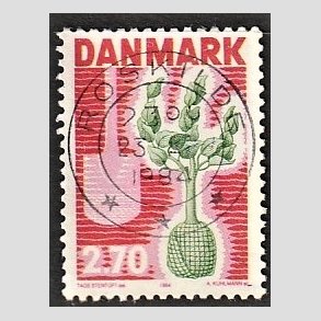 FRIM�RKER DANMARK | 1984 - AFA 796 - Plant et tr� - 2,70 Kr. r�d/gr�n - Pragt Stemplet Roskilde