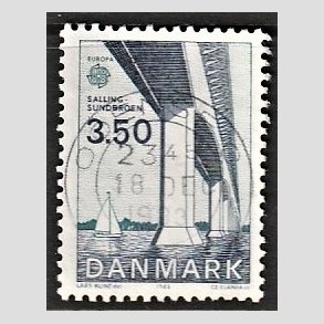 FRIM�RKER DANMARK | 1983 - AFA 779 - EU Bygningskunst - 3,50 Kr. bl�/gr�nbl� - Pragt Stemplet