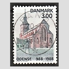 FRIM�RKER DANMARK | 1988 - AFA 906 - Odense By 1000 �r. - 3,00 Kr. flerfarvet - Pragt Stemplet