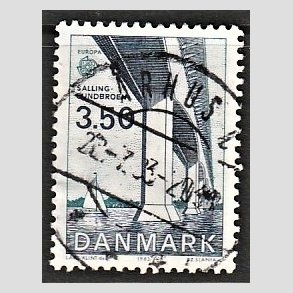 FRIM�RKER DANMARK | 1983 - AFA 779 - EU Bygningskunst - 3,50 Kr. bl�/gr�nbl� - Pragt Stemplet