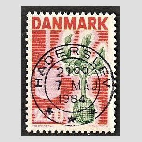 FRIM�RKER DANMARK | 1984 - AFA 796 - Plant et tr� - 2,70 Kr. r�d/gr�n - Pragt Stemplet Haderslev