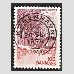 FRIM�RKER DANMARK | 1976 - AFA 615 - K�benhavn - 100 �re r�dlilla/r�d - Pragt Stemplet