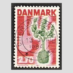 FRIM�RKER DANMARK | 1984 - AFA 796 - Plant et tr� - 2,70 Kr. r�d/gr�n - Pragt Stemplet