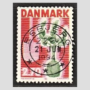 FRIM�RKER DANMARK | 1984 - AFA 796 - Plant et tr� - 2,70 Kr. r�d/gr�n - Pragt Stemplet