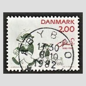 FRIM�RKER DANMARK | 1982 - AFA 762 - Storm P. - 2,00 Kr. r�d/gr�n - Pragt Stemplet