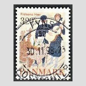 FRIMRKER DANMARK | 1989 - AFA 933 - Frelsens Hr - 3,20 Kr. + 50 re flerfarvet - Pragt Stemplet