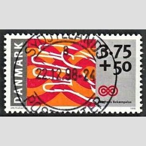 FRIMRKER DANMARK | 1998 - AFA 1186 - Krftens Bekmpelse - 3,75 Kr. + 50 re  flerfarvet - Pragt Stemplet