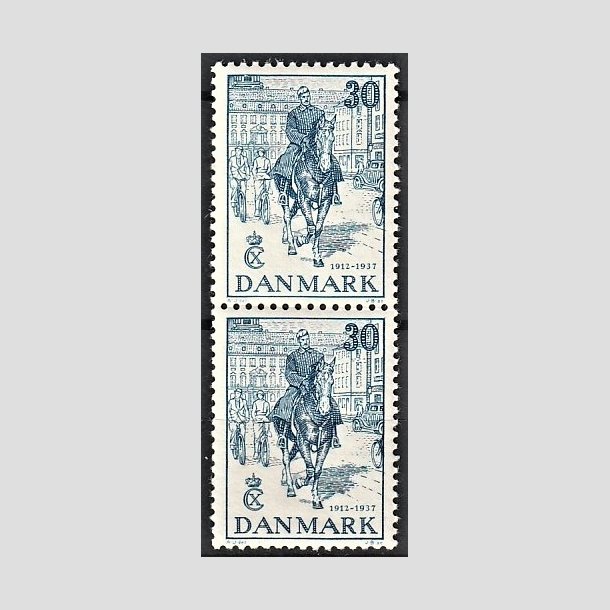 FRIMRKER DANMARK | 1937 - AFA 242 - Chr. X 25 rs jubilum 30 re bl i lodret par - Postfrisk