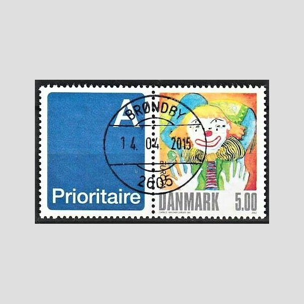 FRIMRKER DANMARK | 2002 - AFA 1320v - Cirkus - 5,00 Kr. flerfarvet + vignet - Pragt Stemplet