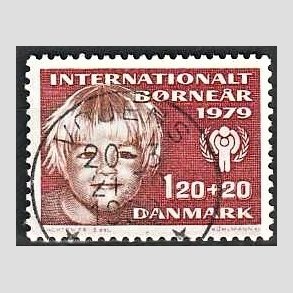 FRIMRKER DANMARK | 1979 - AFA 671 - Brner - 120 + 20 re rd/rdbrun - Pragt Stemplet