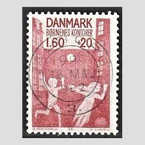FRIMRKER DANMARK | 1981 - AFA 718 - Brnenes Kontor - 1,60 Kr. + 20 re rd - Pragt Stemplet