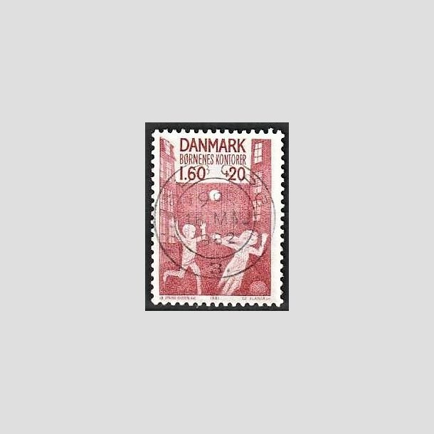 FRIMRKER DANMARK | 1981 - AFA 718 - Brnenes Kontor - 1,60 Kr. + 20 re rd - Pragt Stemplet