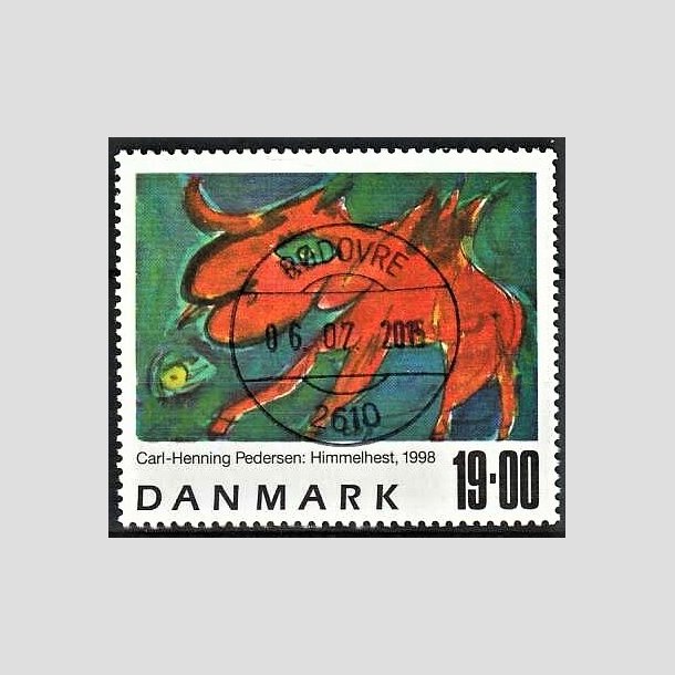 FRIMRKER DANMARK | 1998 - AFA 1190 - Frimrkekunst 1. - 19,00 Kr. Himmelhest flerfarvet - Pragt Stemplet