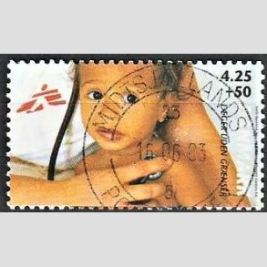 FRIMRKER DANMARK | 2003 - AFA 1349 - Lger uden grnser - 4,25 Kr. + 50 re - Pragt Stemplet